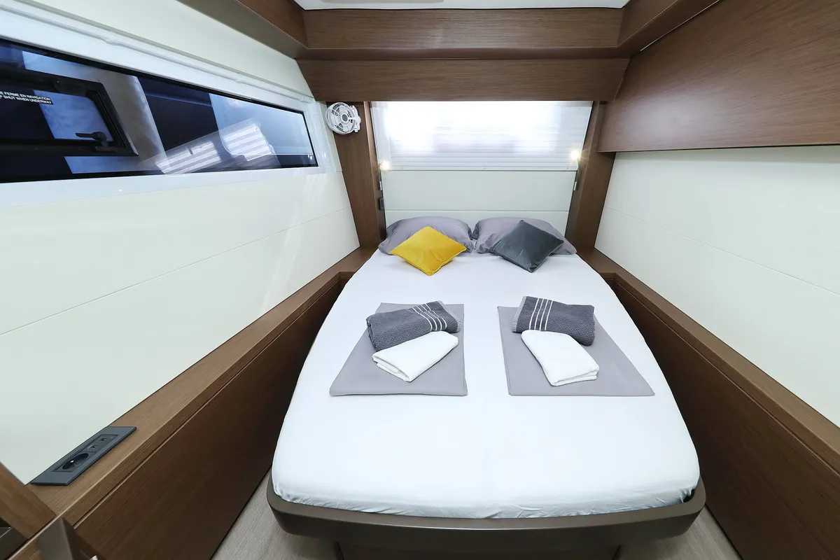 Cabin on Celeste Del Mar, a Lagoon 50 catamaran at Sukošan, Croatia