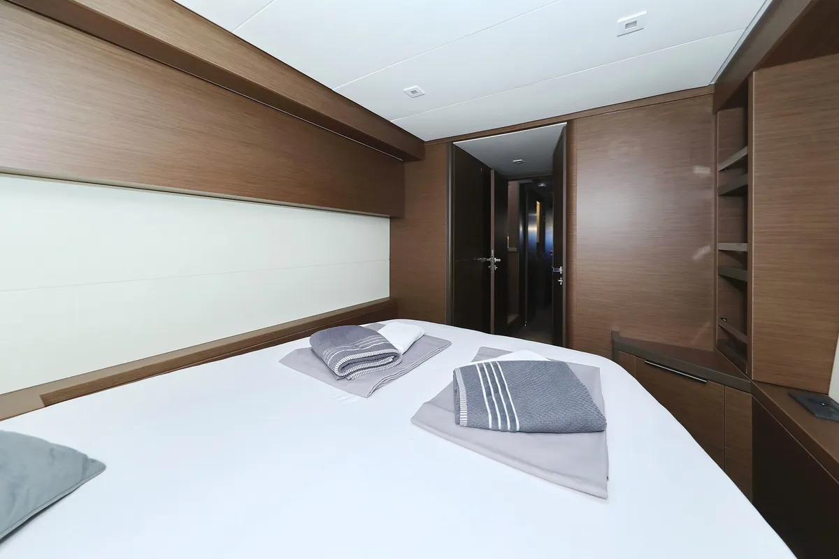 Cabin on Celeste Del Mar, a Lagoon 50 catamaran at Sukošan, Croatia