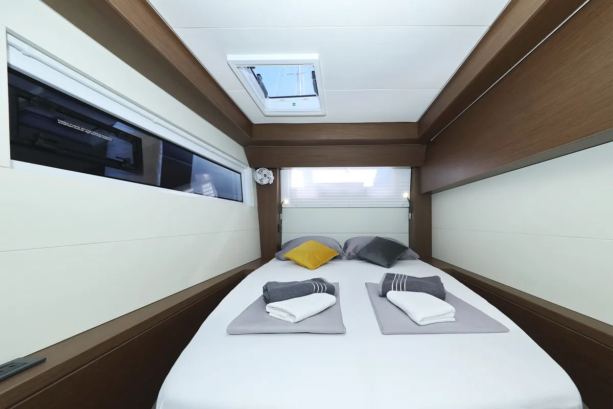 Cabin on Celeste Del Mar, a Lagoon 50 catamaran at Sukošan, Croatia