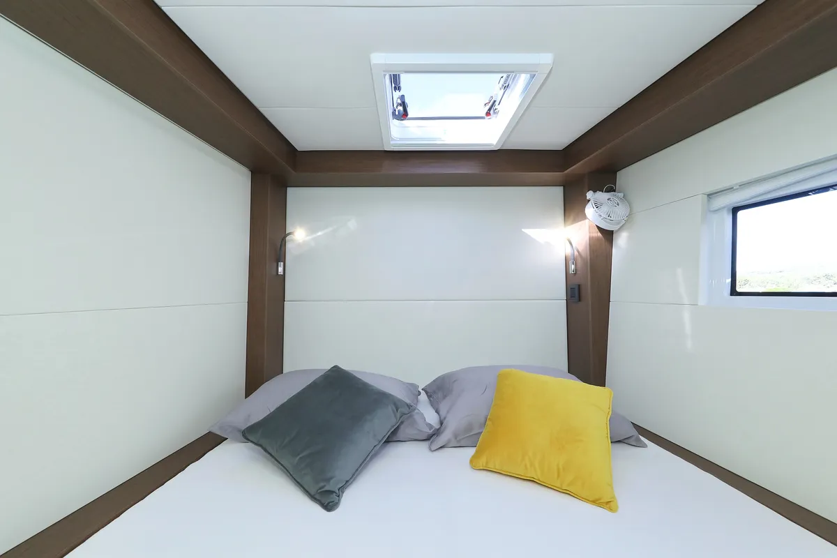 Cabin on Celeste Del Mar, a Lagoon 50 catamaran at Sukošan, Croatia