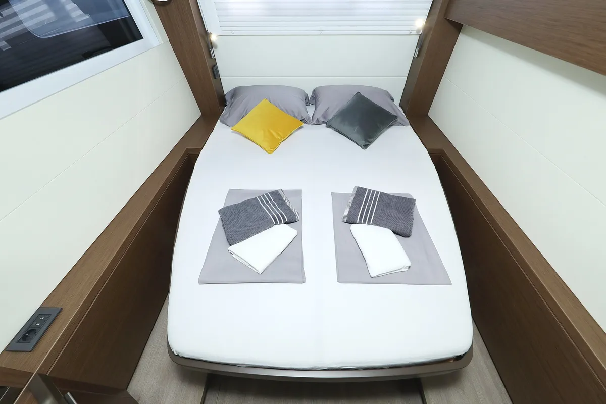 Cabin on Celeste Del Mar, a Lagoon 50 catamaran at Sukošan, Croatia