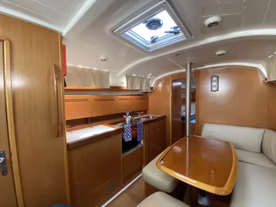 Galley of Six Pack, a Beneteau Cyclades 39.3 sailboat at Fethiye, Turkey