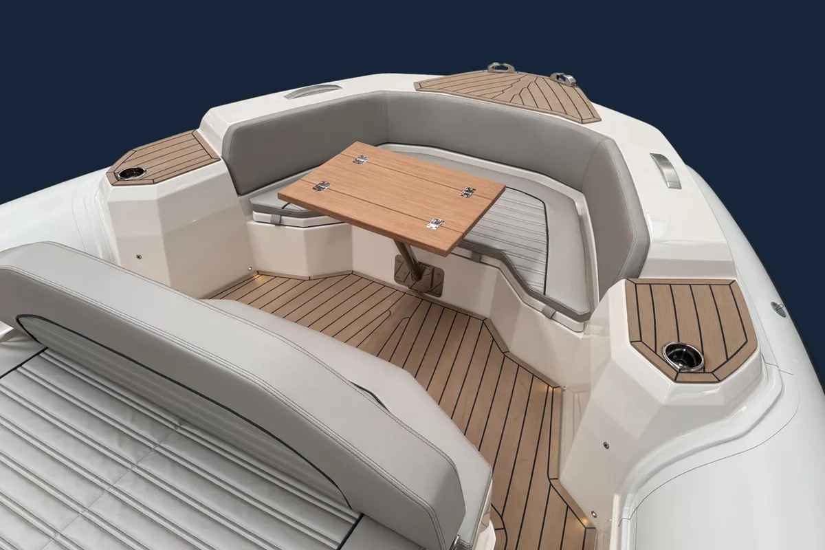 Deck of Mago Merlino, a Marlin 40 motorboat at Marsala, Italy