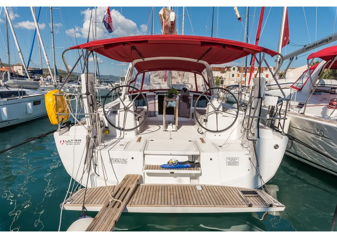 Exterior view of SPARKLING, a Beneteau Oceanis 41.1 sailboat at Split, Croatia