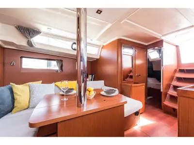 Salon of SPARKLING, a Beneteau Oceanis 41.1 sailboat at Split, Croatia