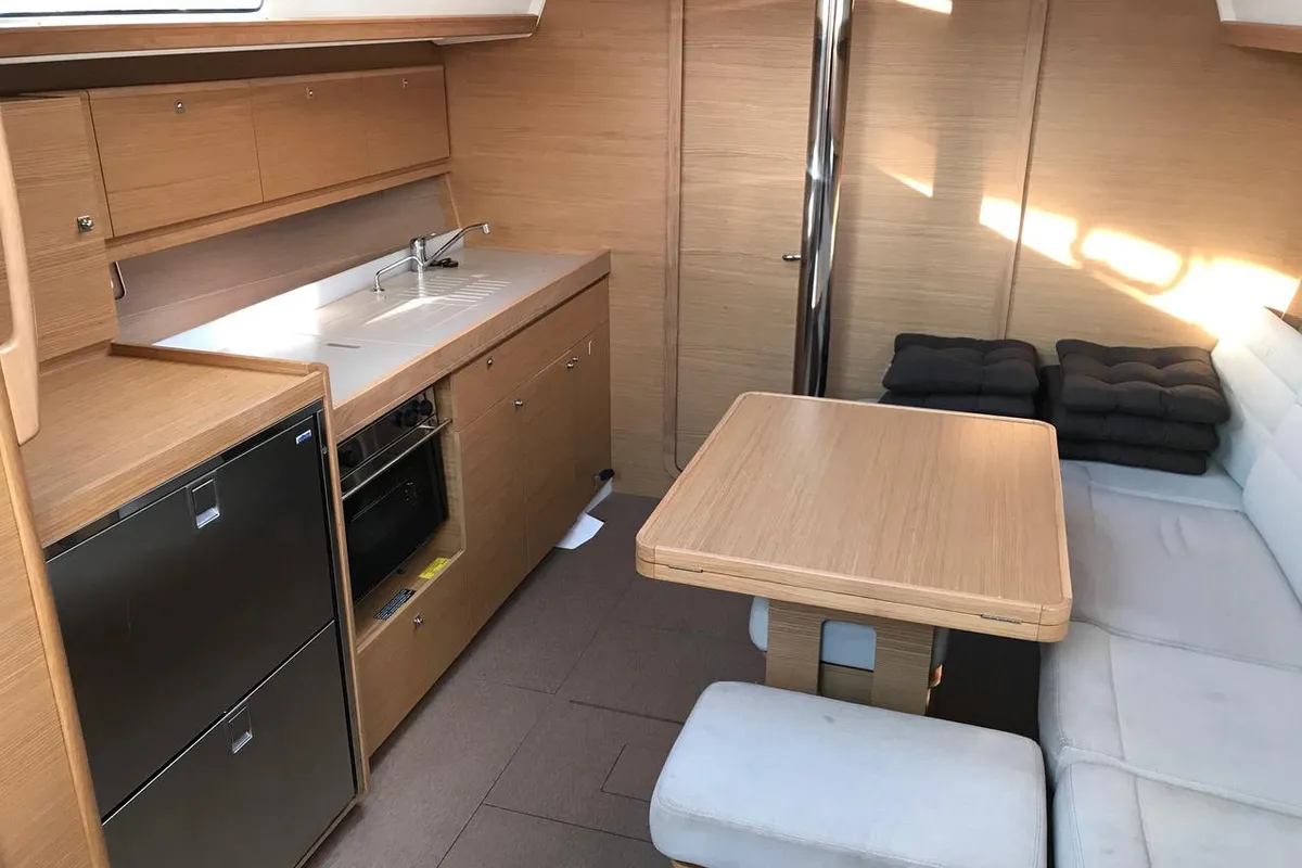 Galley of Diniva II, a Dufour 382 GL sailboat at Punat, Croatia