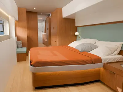 Cabin on AMELIA GRACE, a Bali 5.2 catamaran at Nassau, Bahamas