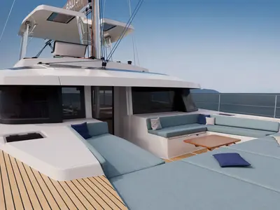 AMELIA GRACE, a Bali 5.2 catamaran at Central Abaco, Bahamas