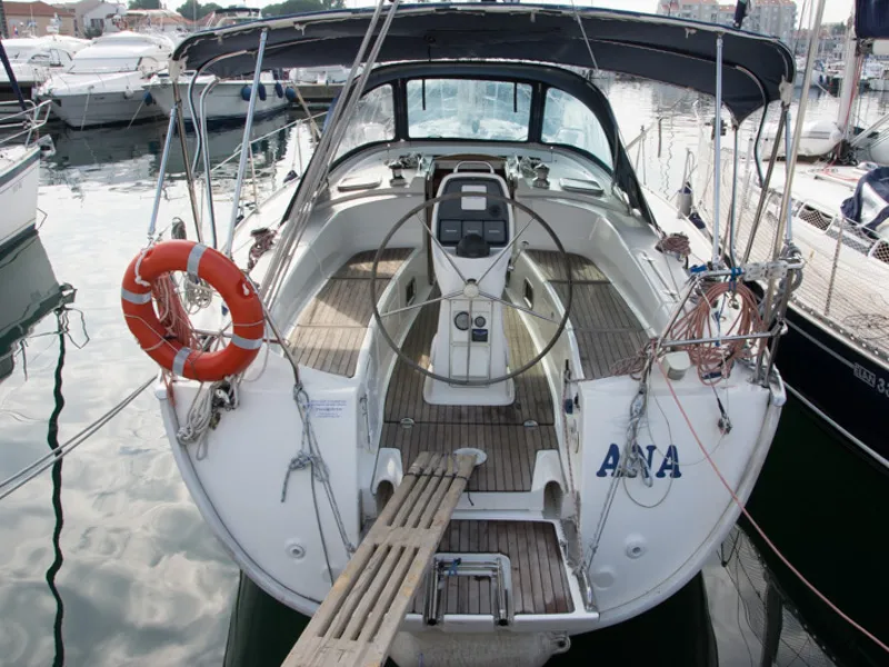 Exterior view of Ana, a Bavaria 38 Cruiser sailboat at Grad Biograd na Moru, Croatia
