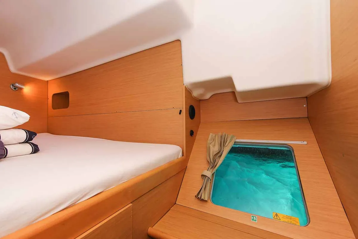 Cabin on Phoenix, a Lagoon 380 S2 catamaran at Zadar, Croatia