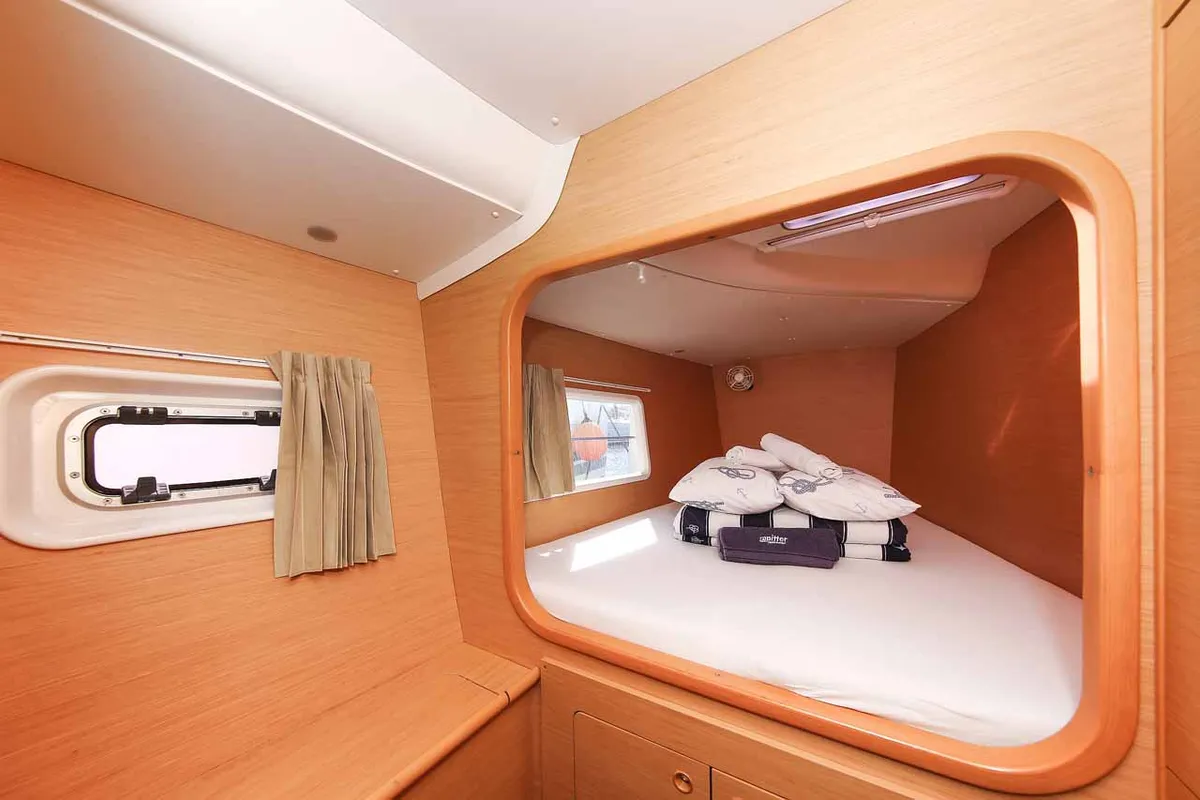 Cabin on Phoenix, a Lagoon 380 S2 catamaran at Zadar, Croatia
