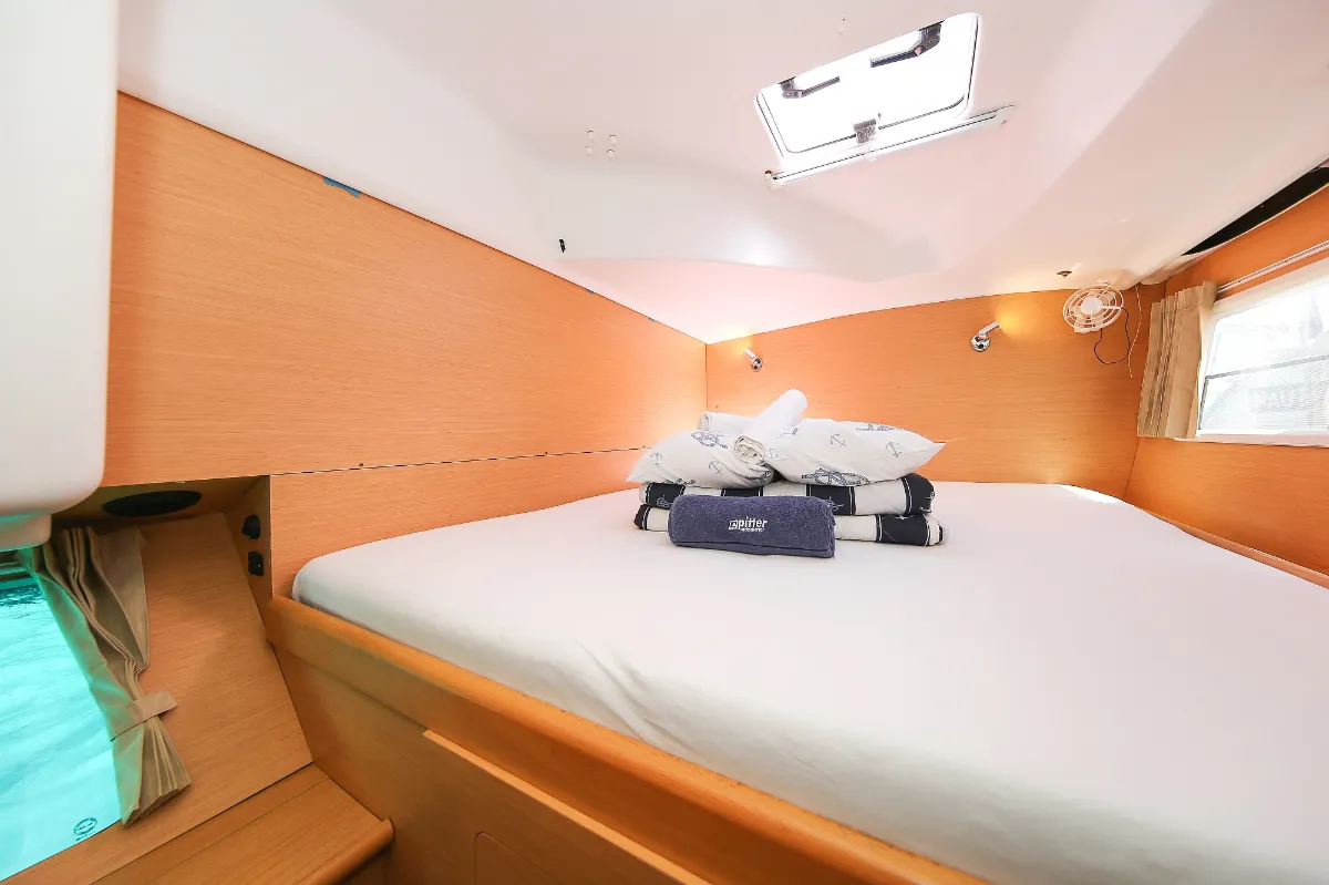 Cabin on Phoenix, a Lagoon 380 S2 catamaran at Zadar, Croatia