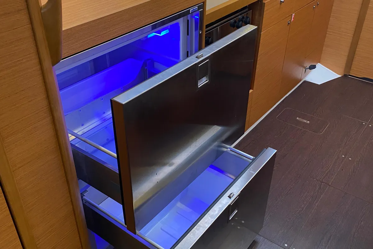Galley of Joy 5, a Dufour 390 sailboat at Marmaris, Turkey