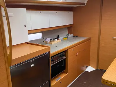 Galley of Joy 5, a Dufour 390 sailboat at Marmaris, Turkey