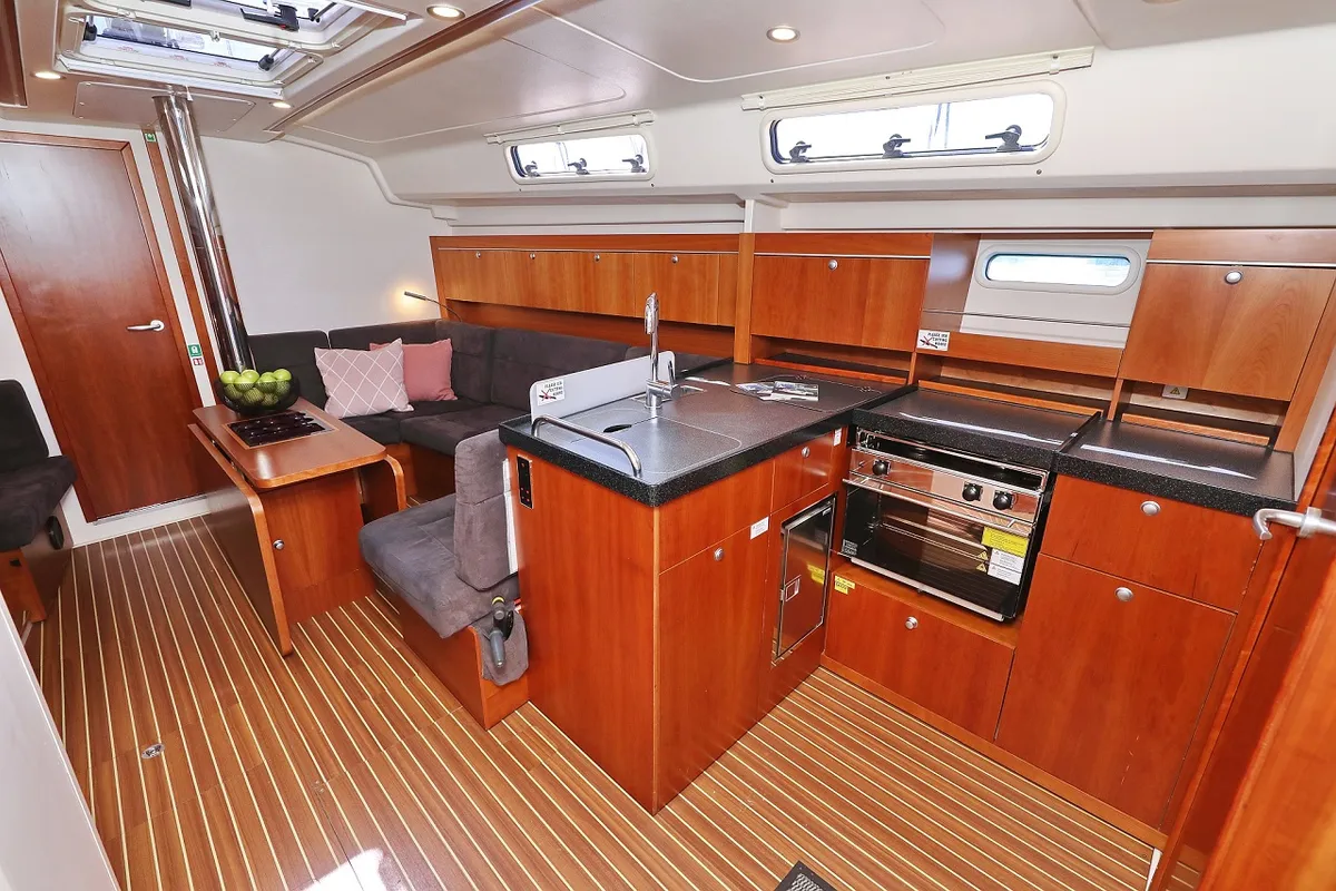 Galley of Luna, a Hanse 415 sailboat at Grad Šibenik, Croatia
