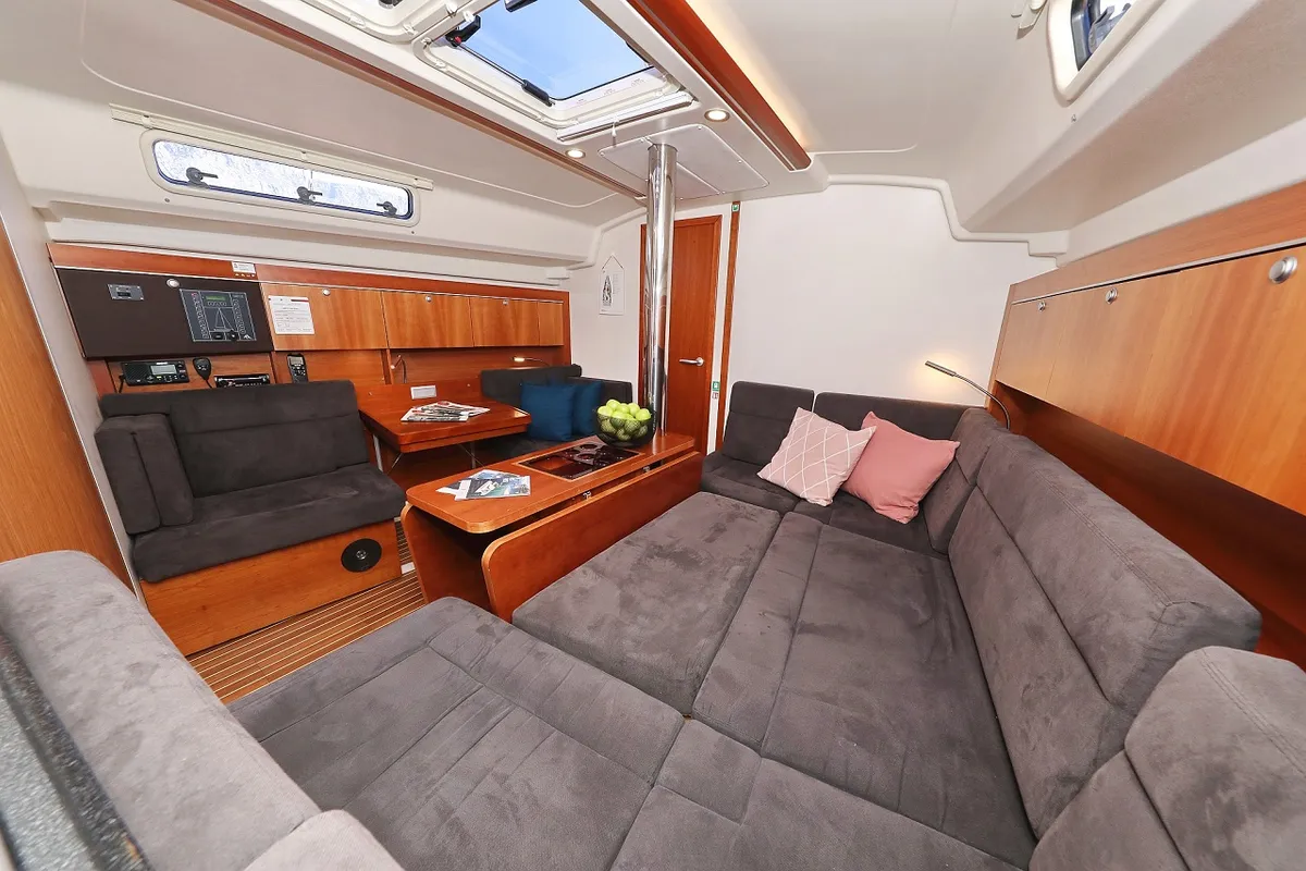 Salon of Luna, a Hanse 415 sailboat at Grad Šibenik, Croatia