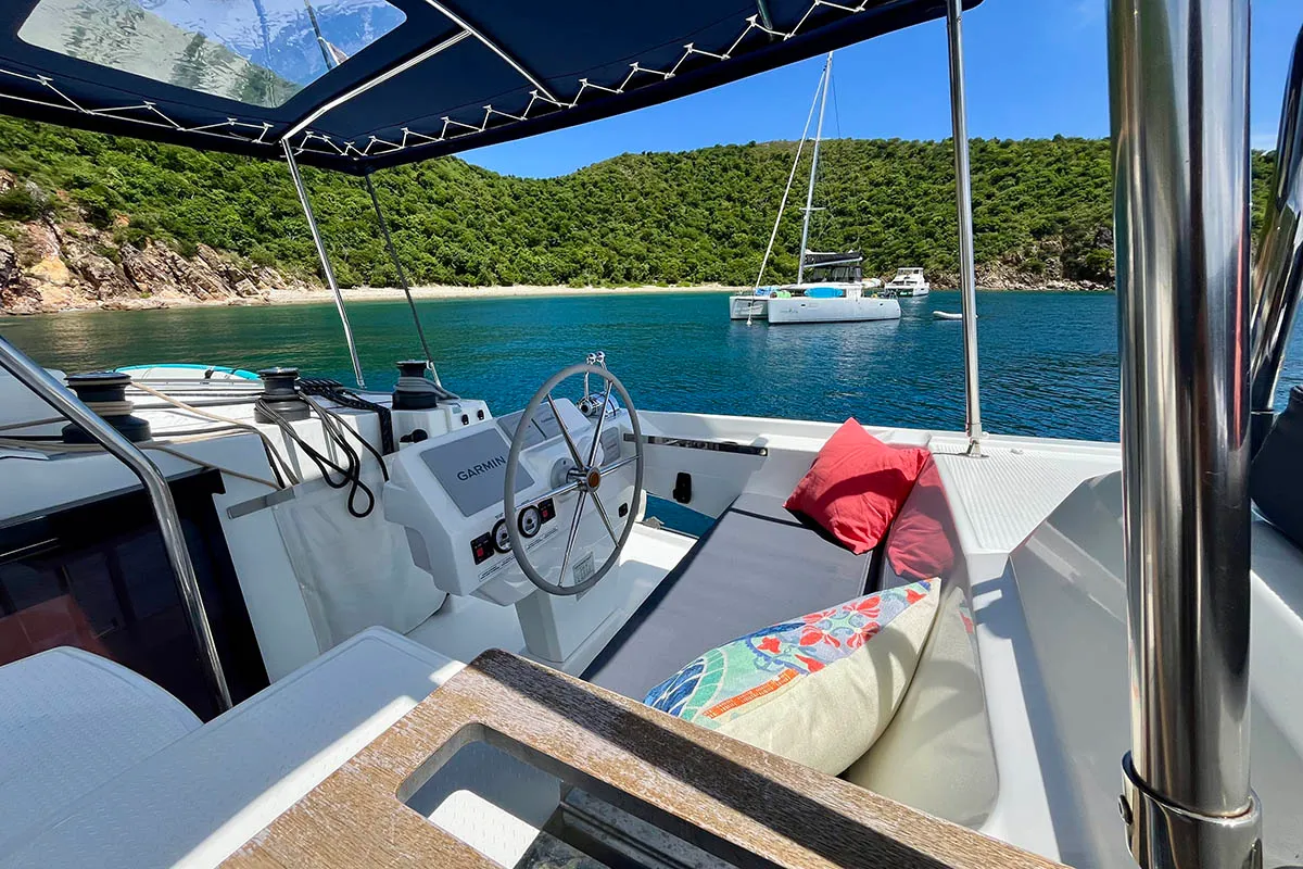 Spindrift, a Fountaine Pajot Elba 45 catamaran at Road Town, British Virgin Islands
