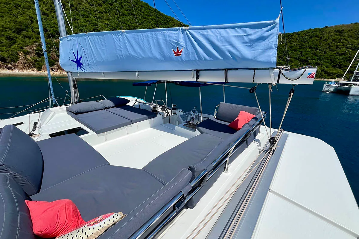 Spindrift, a Fountaine Pajot Elba 45 catamaran at Road Town, British Virgin Islands