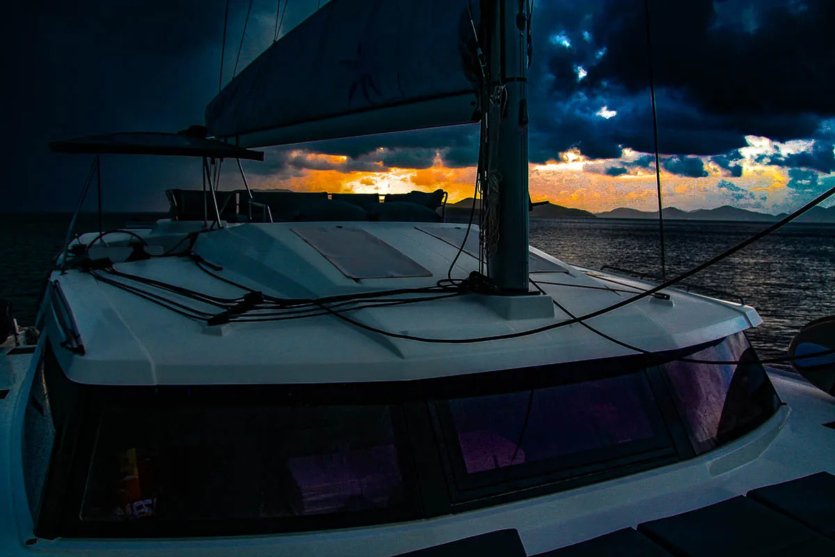Spindrift, a Fountaine Pajot Elba 45 catamaran at Road Town, British Virgin Islands