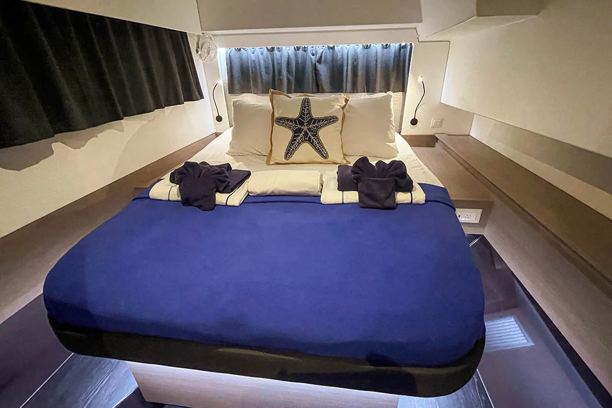 Spindrift, a Fountaine Pajot Elba 45 catamaran at Road Town, British Virgin Islands