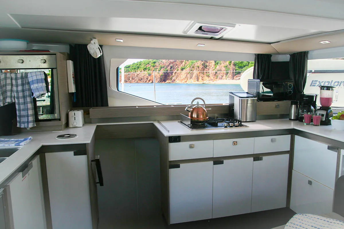 Spindrift, a Fountaine Pajot Elba 45 catamaran at Road Town, British Virgin Islands