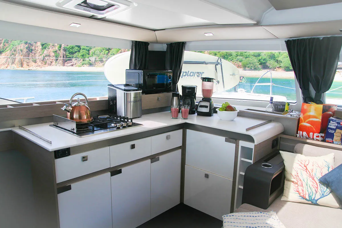 Spindrift, a Fountaine Pajot Elba 45 catamaran at Road Town, British Virgin Islands