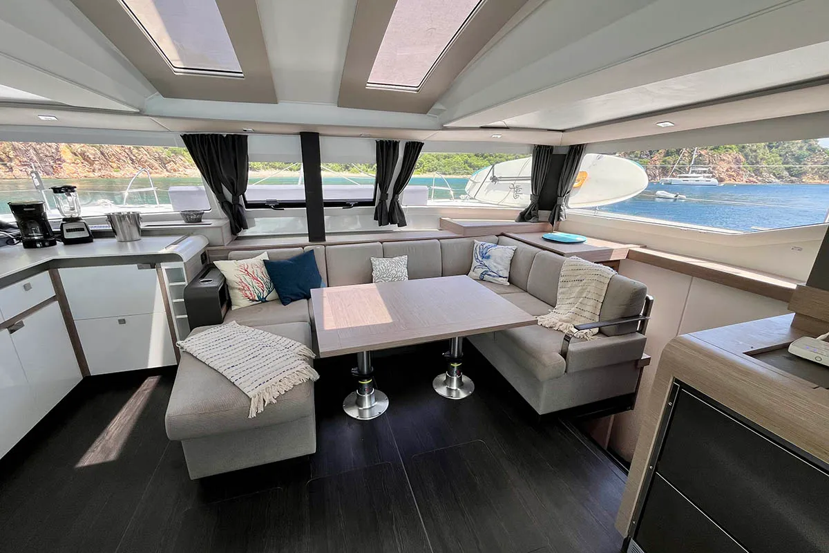 Spindrift, a Fountaine Pajot Elba 45 catamaran at Road Town, British Virgin Islands