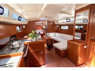 Salon of Peace, a Beneteau Oceanis 41.1 sailboat at Municipal Unit of Lefkada, Greece