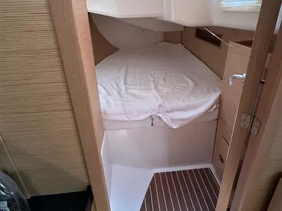 Cabin on Edelweiss, a Hanse 458 sailboat at Municipal Unit of Lefkada, Greece