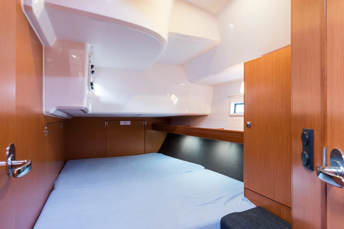 Cabin on Morning Star, a Bavaria Cruiser 46 sailboat at Nea Peramos, Greece