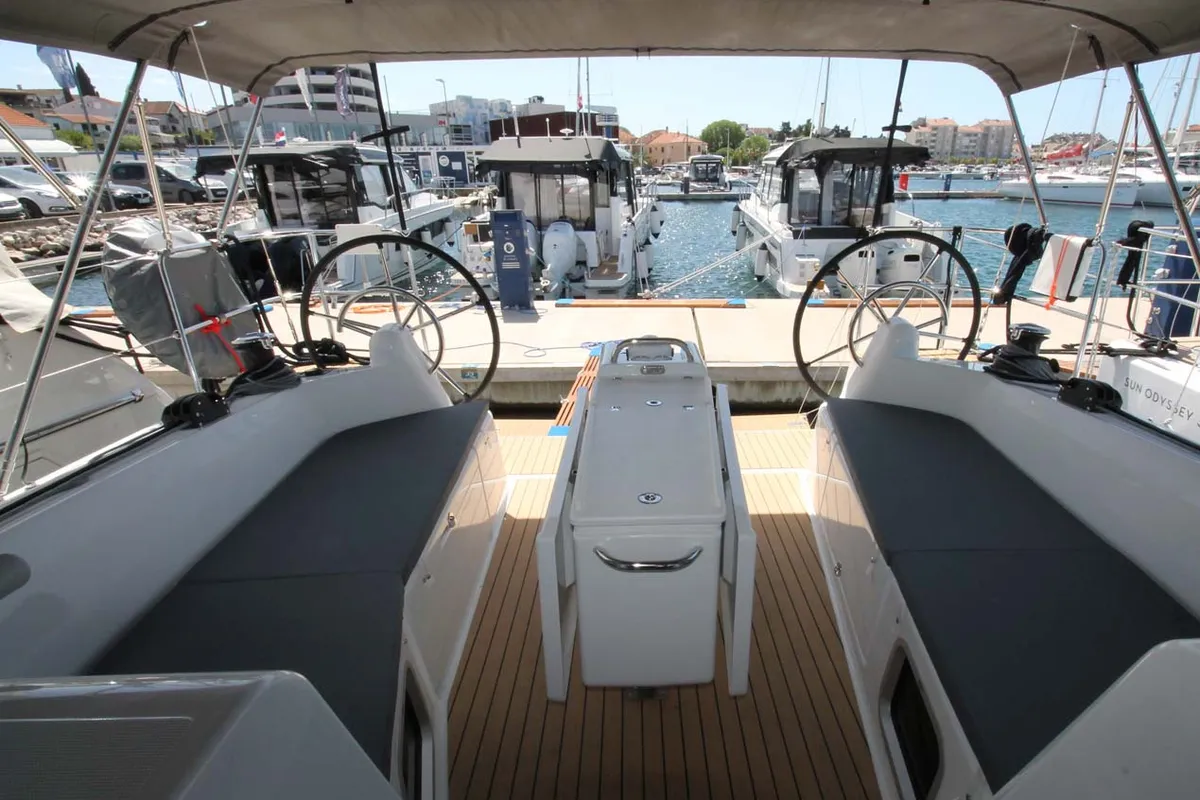 Bona Res, a Jeanneau Sun Odyssey 410 sailboat at Split, Croatia