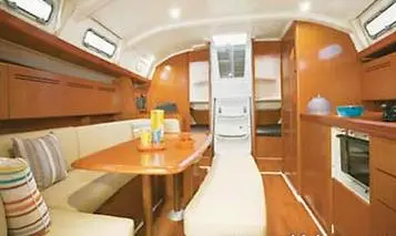 Salon of Hermes, a Beneteau Cyclades 43.4 sailboat at Preveza, Greece