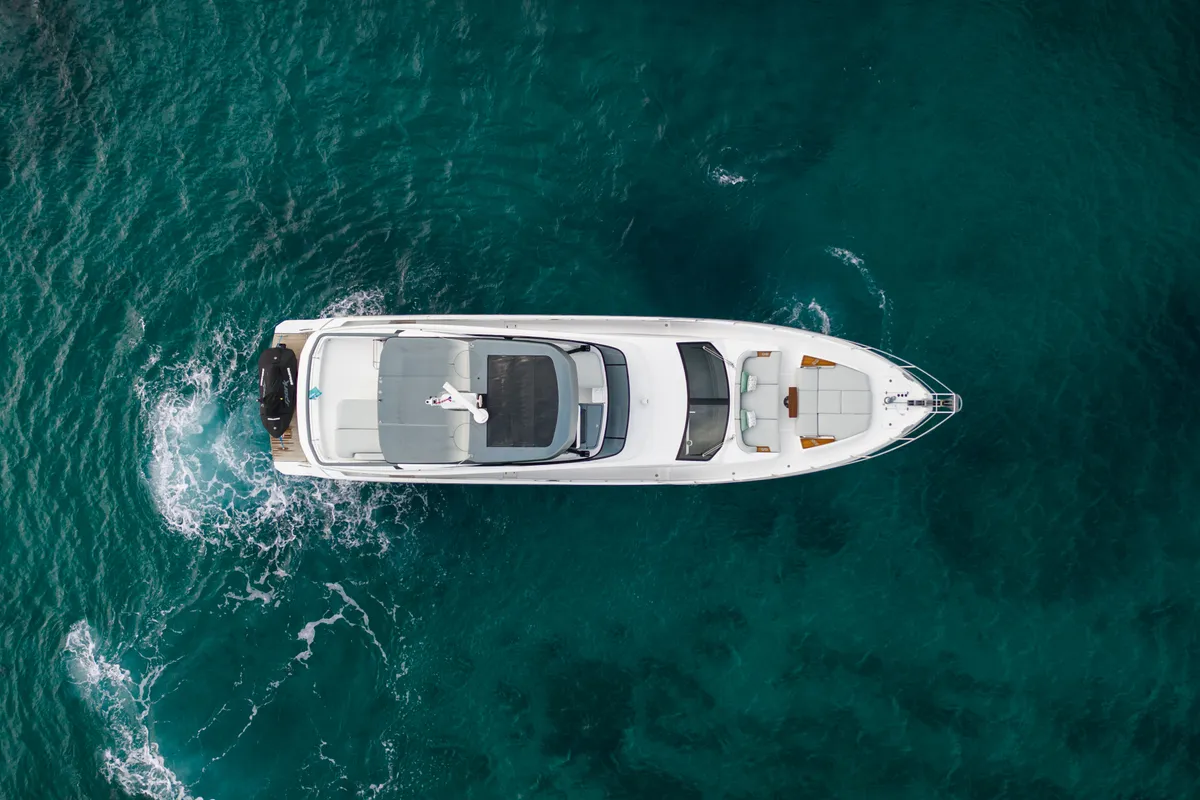Exterior view of Donna, a Azimut 68E motor yacht at Grad Šibenik, Croatia