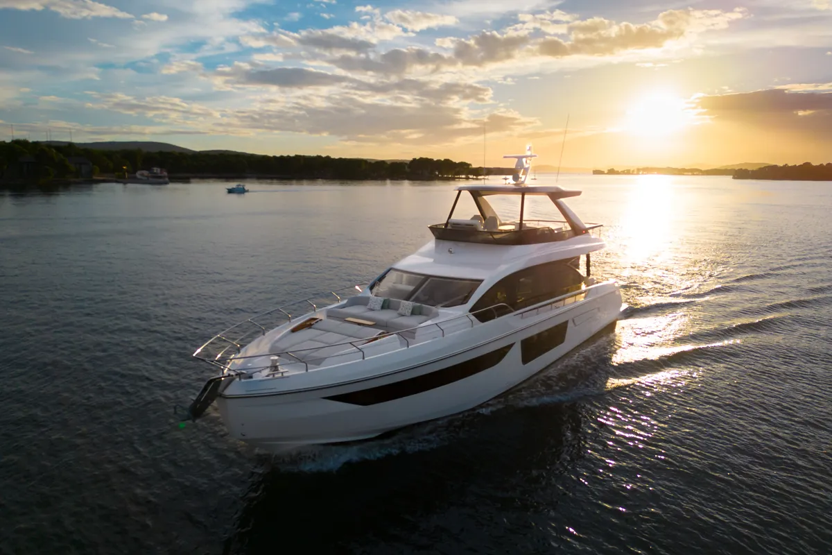 Exterior view of Donna, a Azimut 68E motor yacht at Grad Šibenik, Croatia