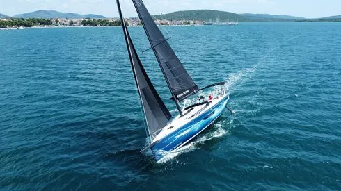 Exterior view of Thor, a Elan E6 sailboat at Split, Croatia