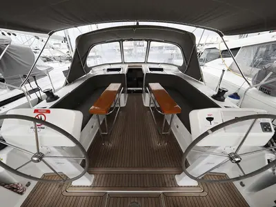 Salon of Pegasus, a Hanse 508 sailboat at Biograd na Moru, Croatia