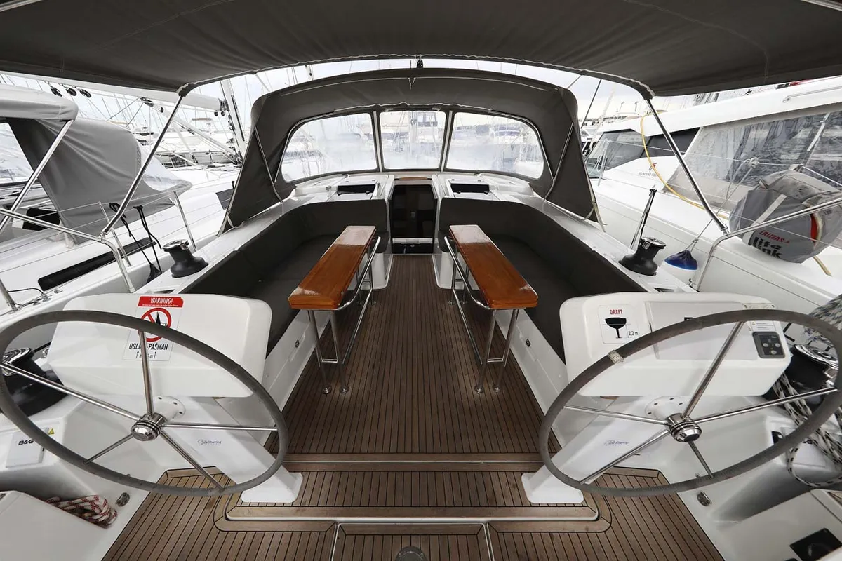 Salon of Pegasus, a Hanse 508 sailboat at Biograd na Moru, Croatia