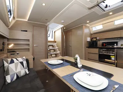Cabin on Pegasus, a Hanse 508 sailboat at Biograd na Moru, Croatia