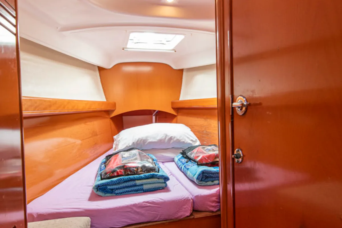 Cabin on Milena, a Beneteau First 40.7 sailboat at San Vincenzo, Italy