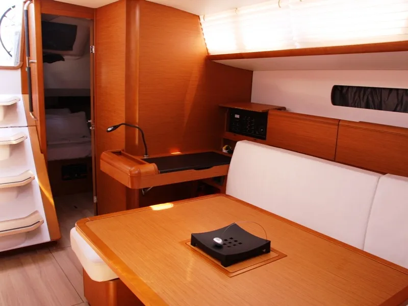 Salon of Sky Selin, a Jeanneau Sun Odyssey 479 sailboat at Marmaris, Turkey