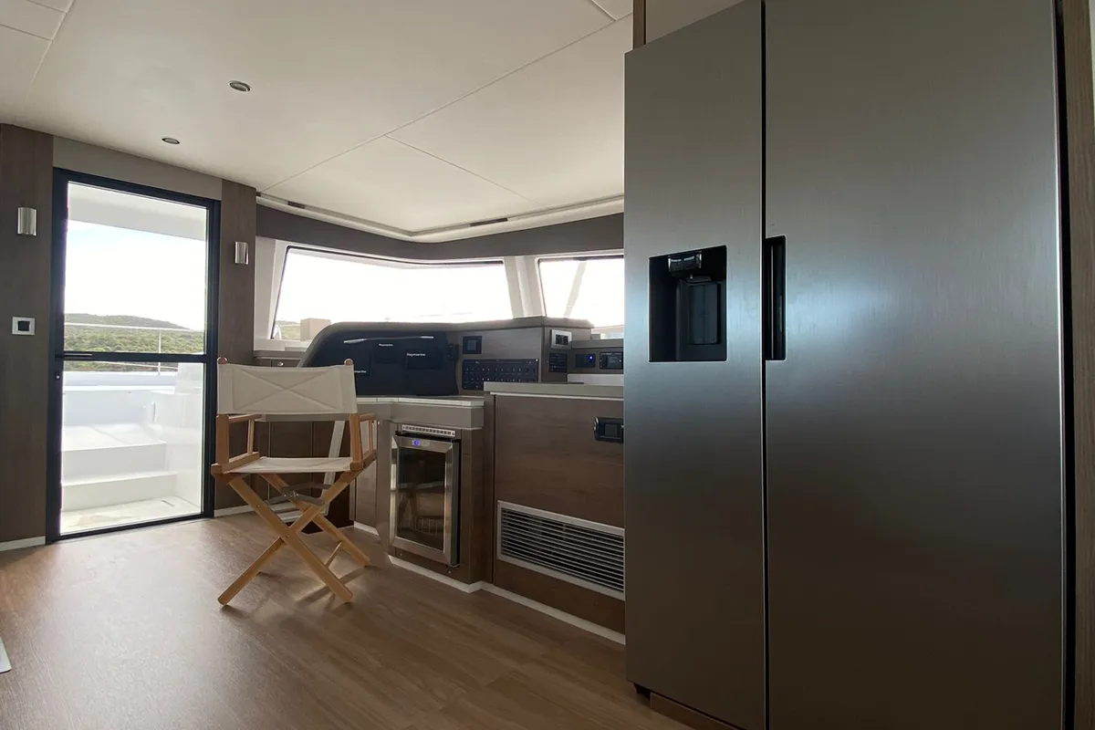 Galley of Spritz "New 2024", a Bali 5.4 catamaran at Figari/Golfo Aranci, Italy