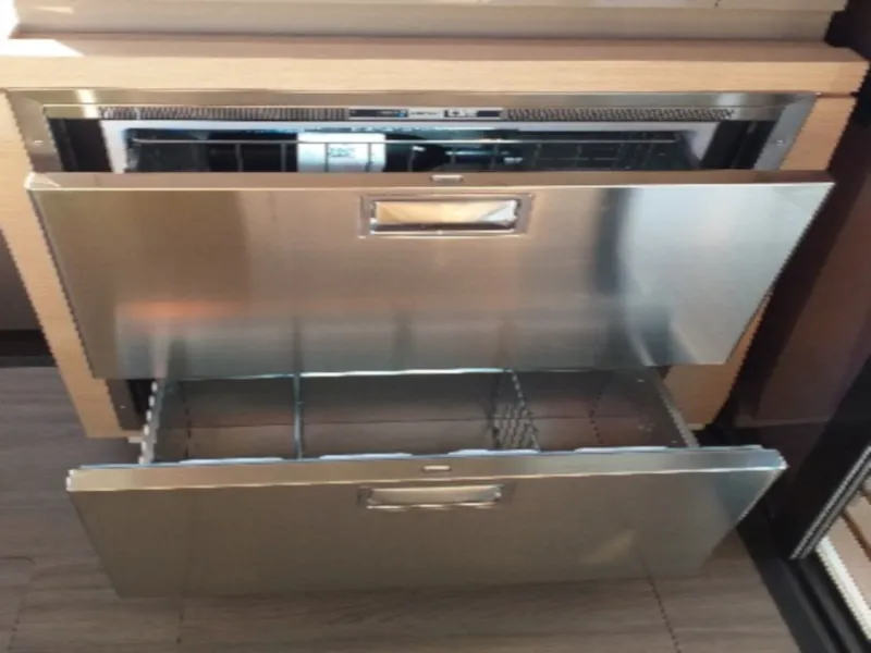 Galley of El Camino, a Fountaine Pajot Lucia 40 catamaran at Fethiye, Turkey