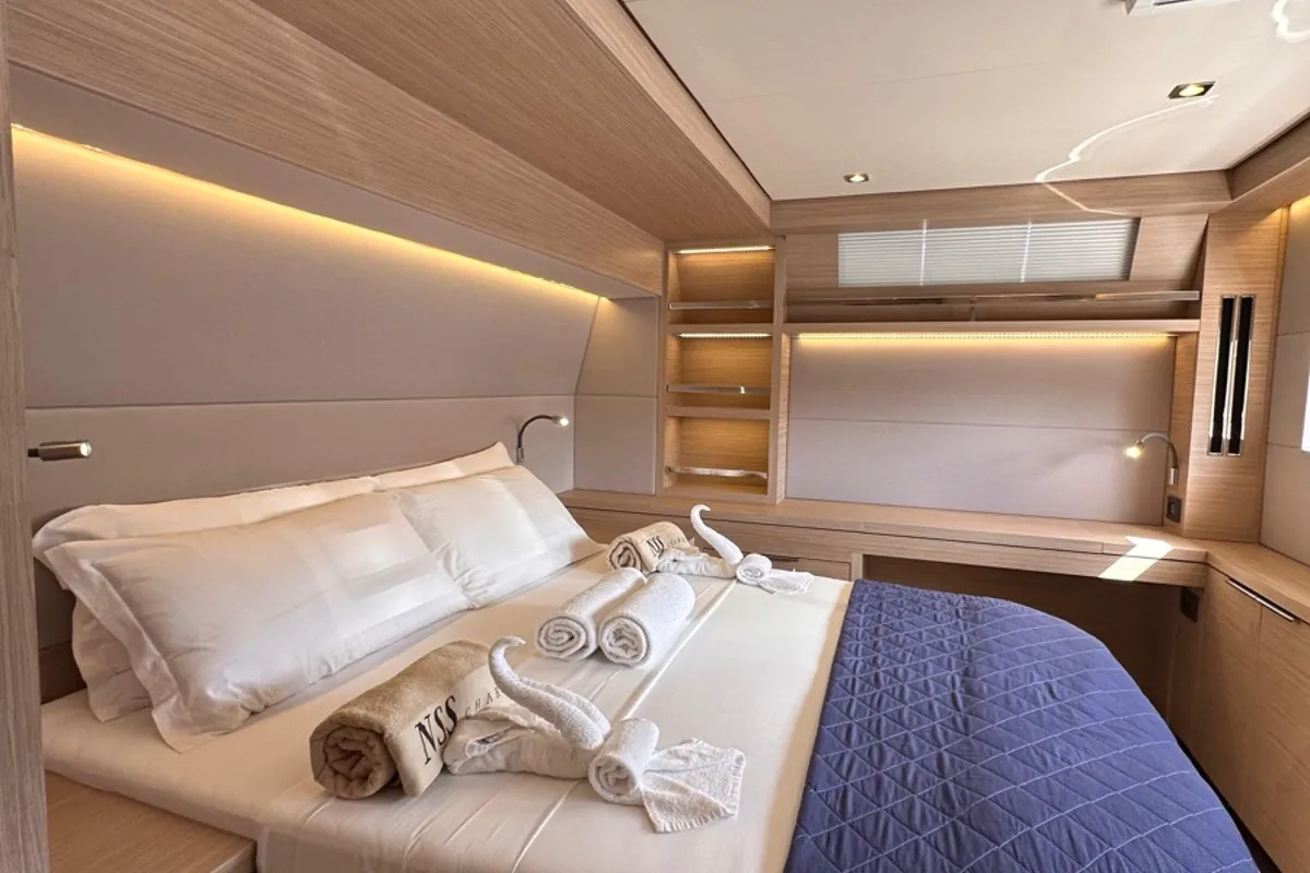Cabin on Maui- FIRST CLASS, a Lagoon 55 catamaran at Olbia, Italy