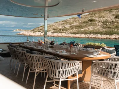Salon of Maxita, a Gulet Motoryacht motor yacht at Split, Croatia
