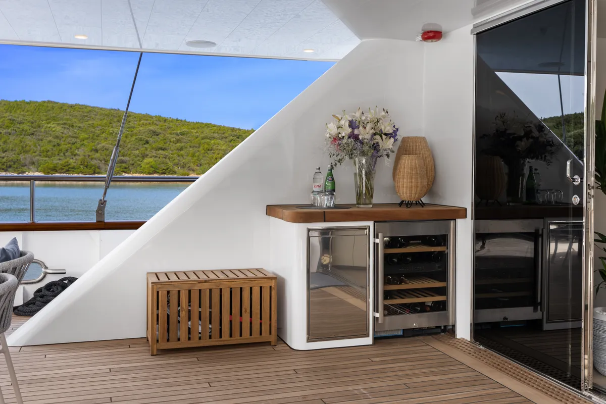 Deck of Maxita, a Gulet Motoryacht motor yacht at Split, Croatia