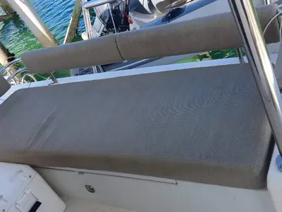 Deck of Uncharted, a Bali 4.2 catamaran at Central Abaco, Bahamas