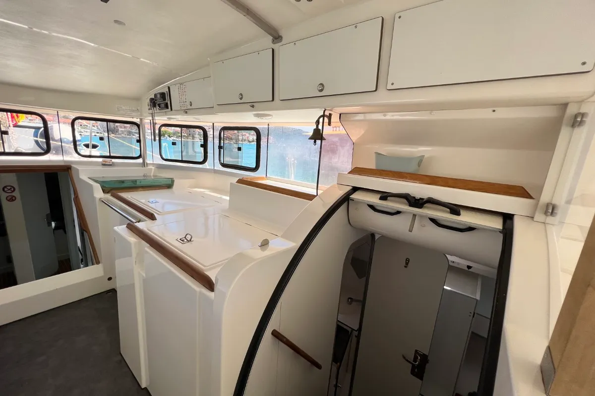 Galley of The Big One Two, a Dufour Atoll 6 sailboat at Primošten, Croatia