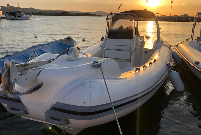 Exterior view of King 720, a Nuova Jolly Marine King 720 Extreme RIB at Biograd na Moru, Croatia