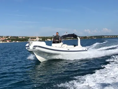 Exterior view of King 720, a Nuova Jolly Marine King 720 Extreme RIB at Biograd na Moru, Croatia