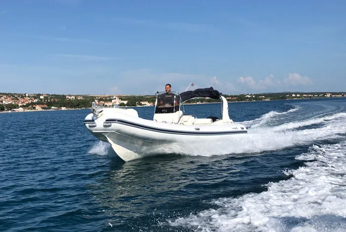 Exterior view of King 720, a Nuova Jolly Marine King 720 Extreme RIB at Biograd na Moru, Croatia